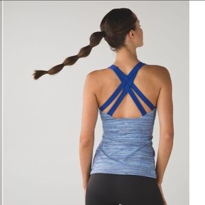 Lululemon Enhearten Luon Tank with Criss Cross Back Sz 4